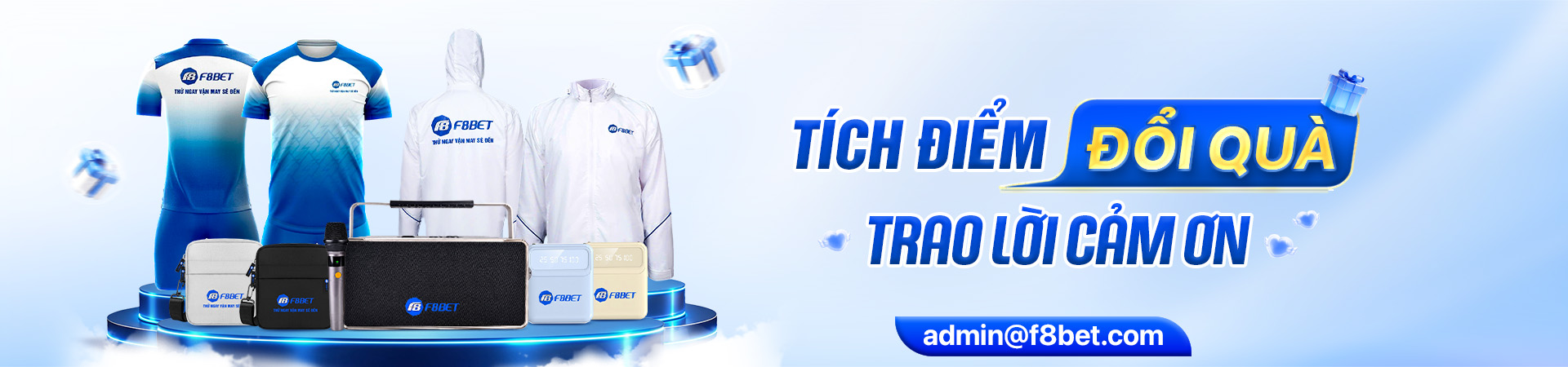 muôn vàn quà tặng qua sự kiện tích điểm tại f8bet